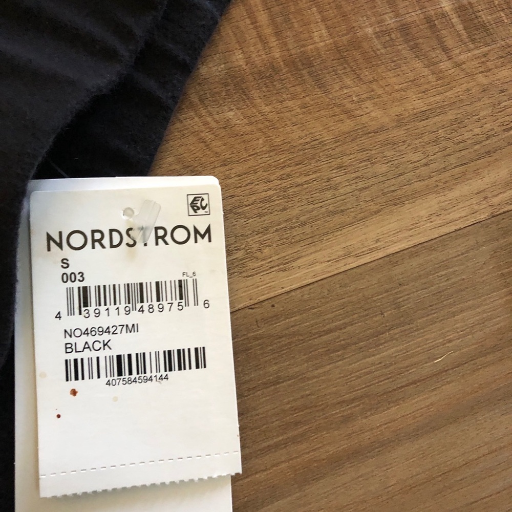 Nordstrom Stretch Cotton Leggings BLK/SM - Picture 5 of 5